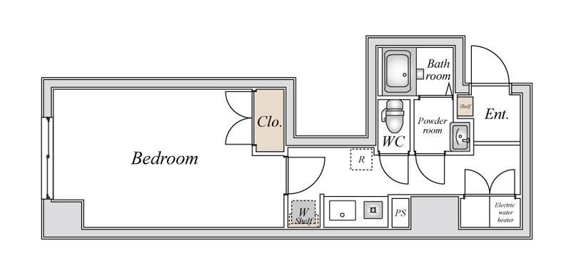 ハイリーフ芝大門の間取り