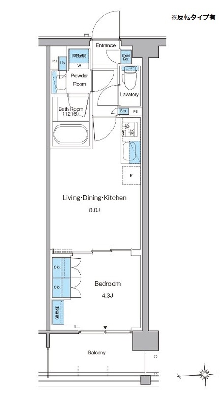 ルフォンプログレ高田馬場ノースの間取り