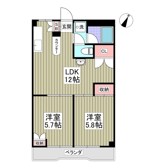コーポ山隆の間取り