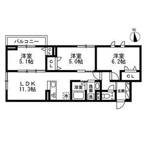(仮)セレスティア豊玉南の間取り
