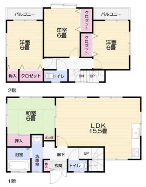 林5丁目貸家の間取り