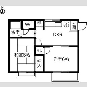 岡本ハイツの間取り
