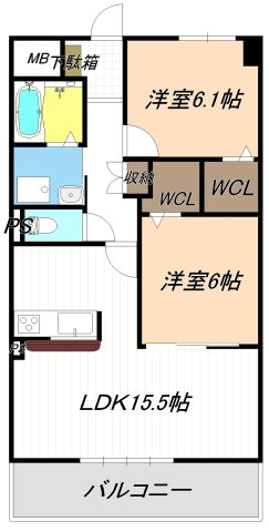 ボワドブローニュⅡの間取り