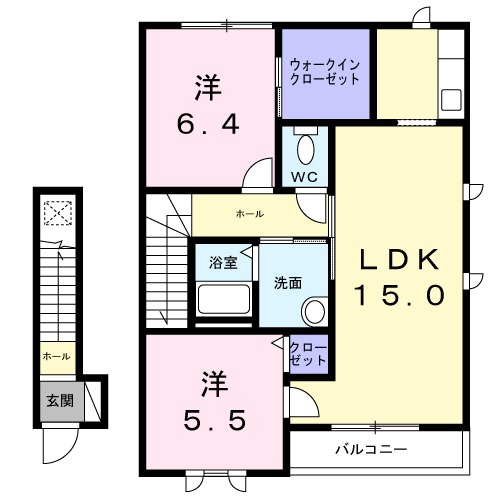シャーメゾンきざきBの間取り