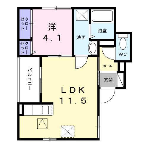 ル・ラパン・ドゥ・ラヴィーヌの間取り