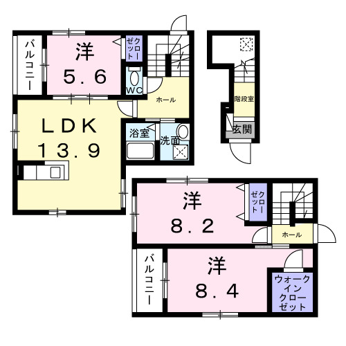 ル・ラパン・ドゥ・ラヴィーヌの間取り