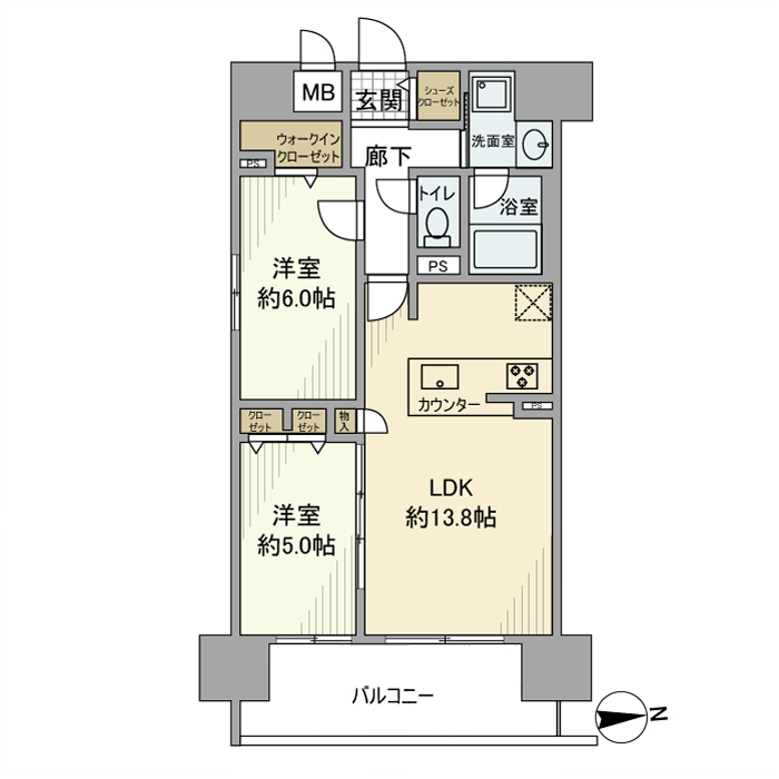 プレサンスロジェ上前津駅前Ⅱの間取り