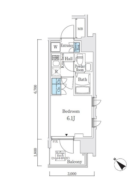 Louis Court Kitashinの間取り