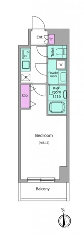 仲六郷の完工年月(2022年1月)築の賃貸マンションの間取り