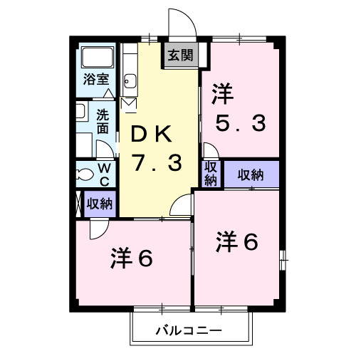 グレイス大高Aの間取り