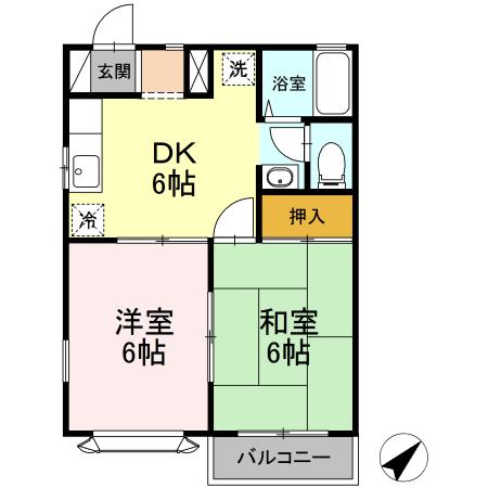 メゾングラッセ Aの間取り