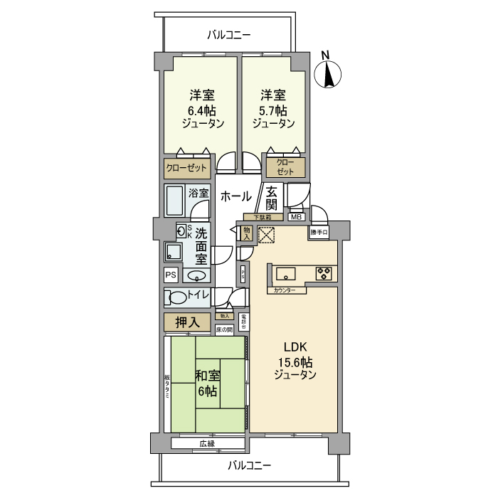 東初石パーク・ホームズの間取り