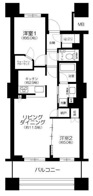 プラウドシティ赤羽の間取り
