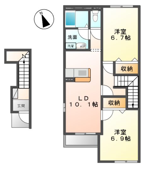 アンレーヴ(UN REVE)の間取り