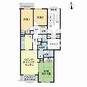 志津グリーンハイツ2号棟Bの間取り