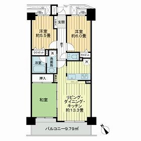 ライオンズマンション本八幡第２の間取り