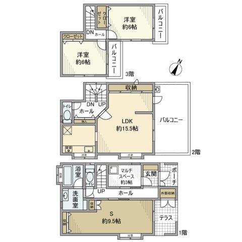 鰭ケ崎戸建の間取り