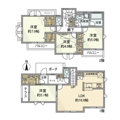 回田町戸建の間取り