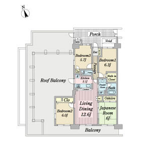 シャリエ習志野東の間取り