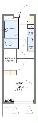 レオパレスシンシア デュークの間取り