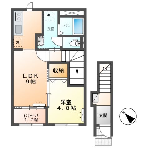 つくば市倉掛新築アパート(仮の間取り