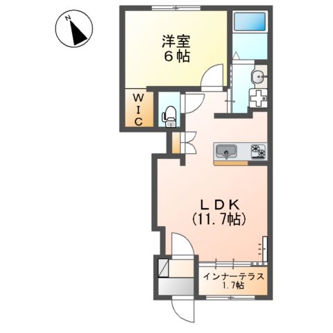 ボナール花崎Bの間取り