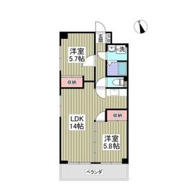 ヴィラ中川の間取り