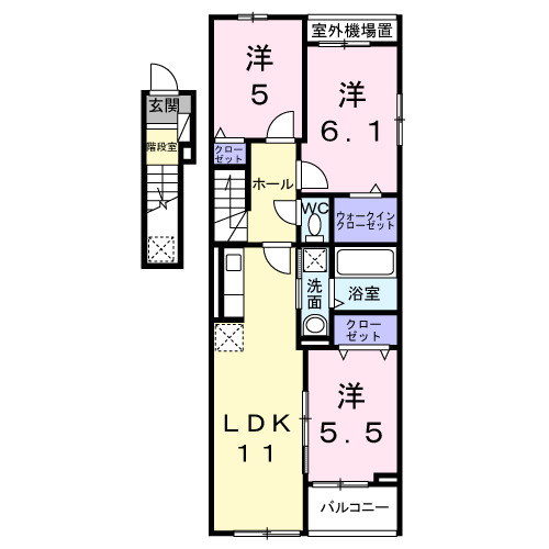西原1丁目アパート(028604201)の間取り