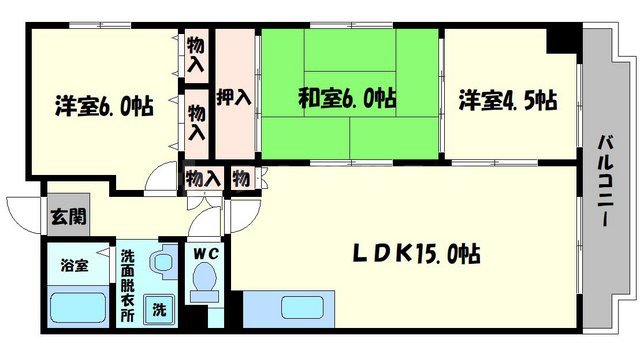 ヴェルヴィー鶴見の間取り