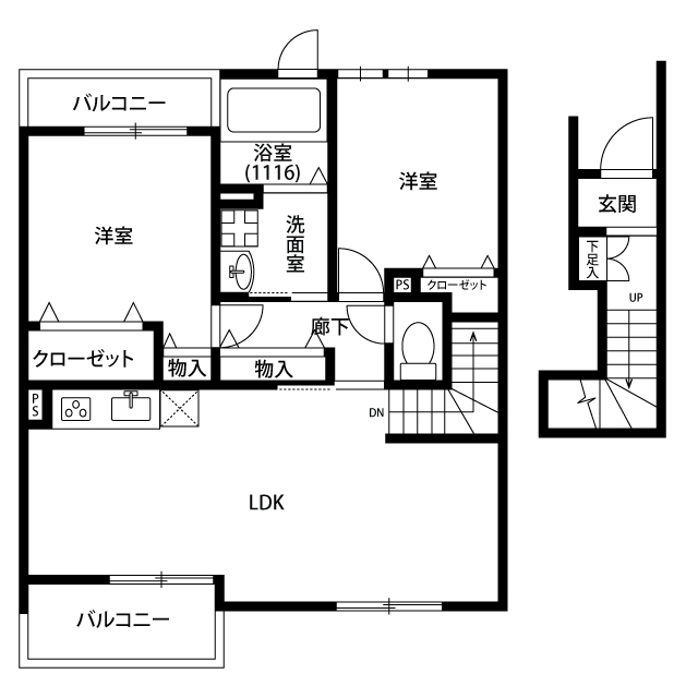 アンプルール リーブル サクラージュⅡの間取り