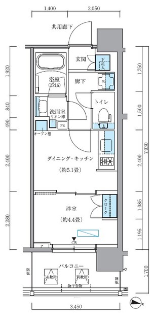 パークアクシス新大橋の間取り