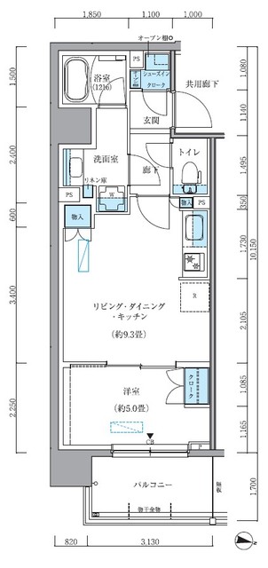 パークアクシス新大橋の間取り