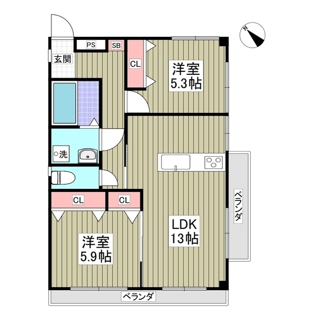ハイラーク今井の間取り