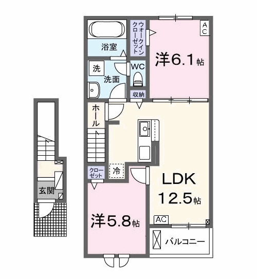 エス ウィステリア Ⅰの間取り