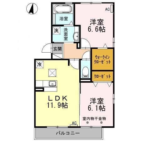 サニーコートCの間取り