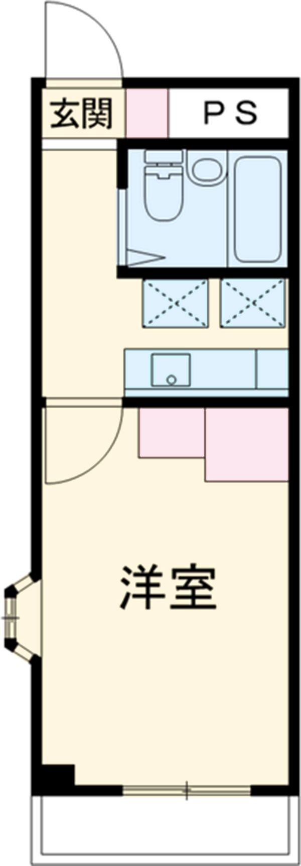 湘南台の完工年月(1989年9月)築の賃貸マンションの間取り