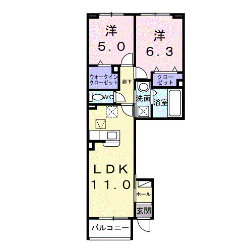 若松原3丁目アパート(028382801)の間取り