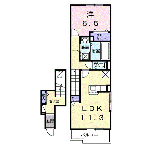 若松原３丁目アパート（０２８３８２８０１）の間取り