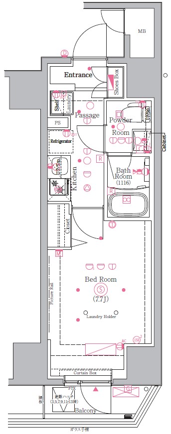 GENOVIA川崎Ⅲの間取り