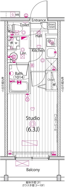 鶴見中央の完工年月(2020年10月)築の賃貸マンションの間取り