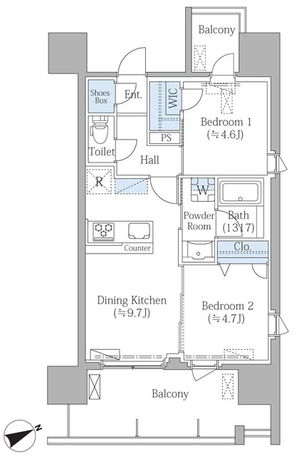 PRIME SQUAREⅢの間取り