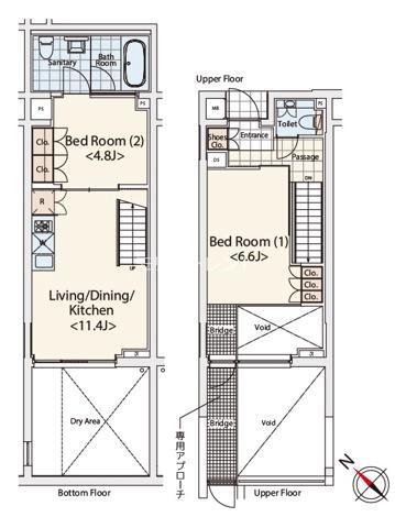 カスタリア初台Ⅱの間取り