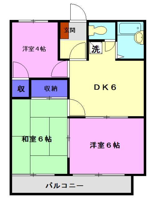 すみれハイツの間取り
