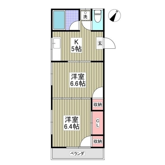 リブレス桐生堤町Bの間取り