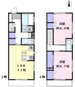 テラスハウス栗谷Bの間取り