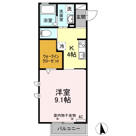 D-room茜部の間取り