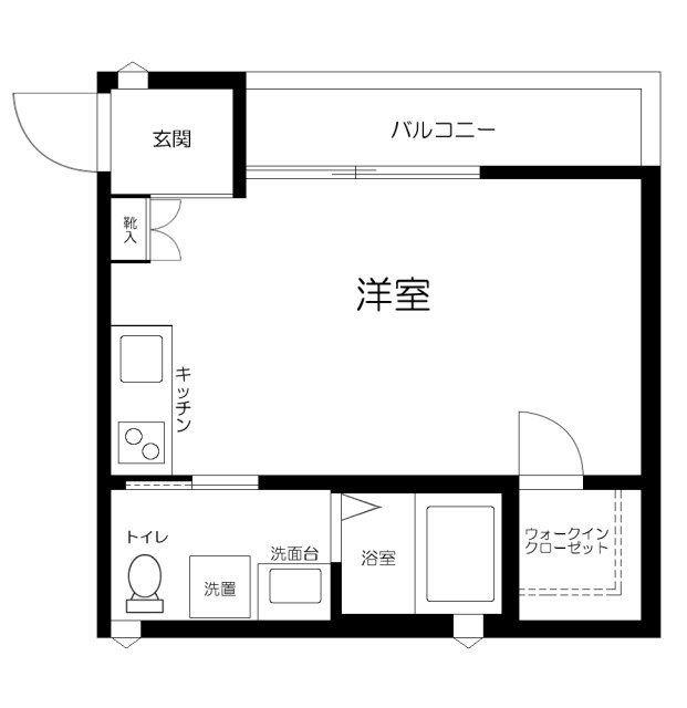 ウェール上馬の間取り