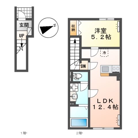 (仮)横倉新築アパートの間取り
