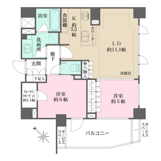 BELISTA小石川竹早町の間取り