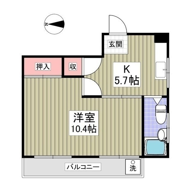 寿コーポの間取り